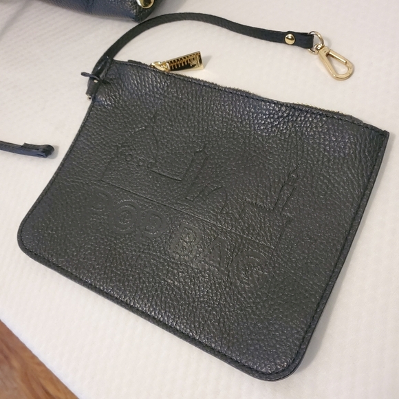 Pop BAG Black Pebble Grain Leather Backpack Top Handle Bag With Pouch main image 4